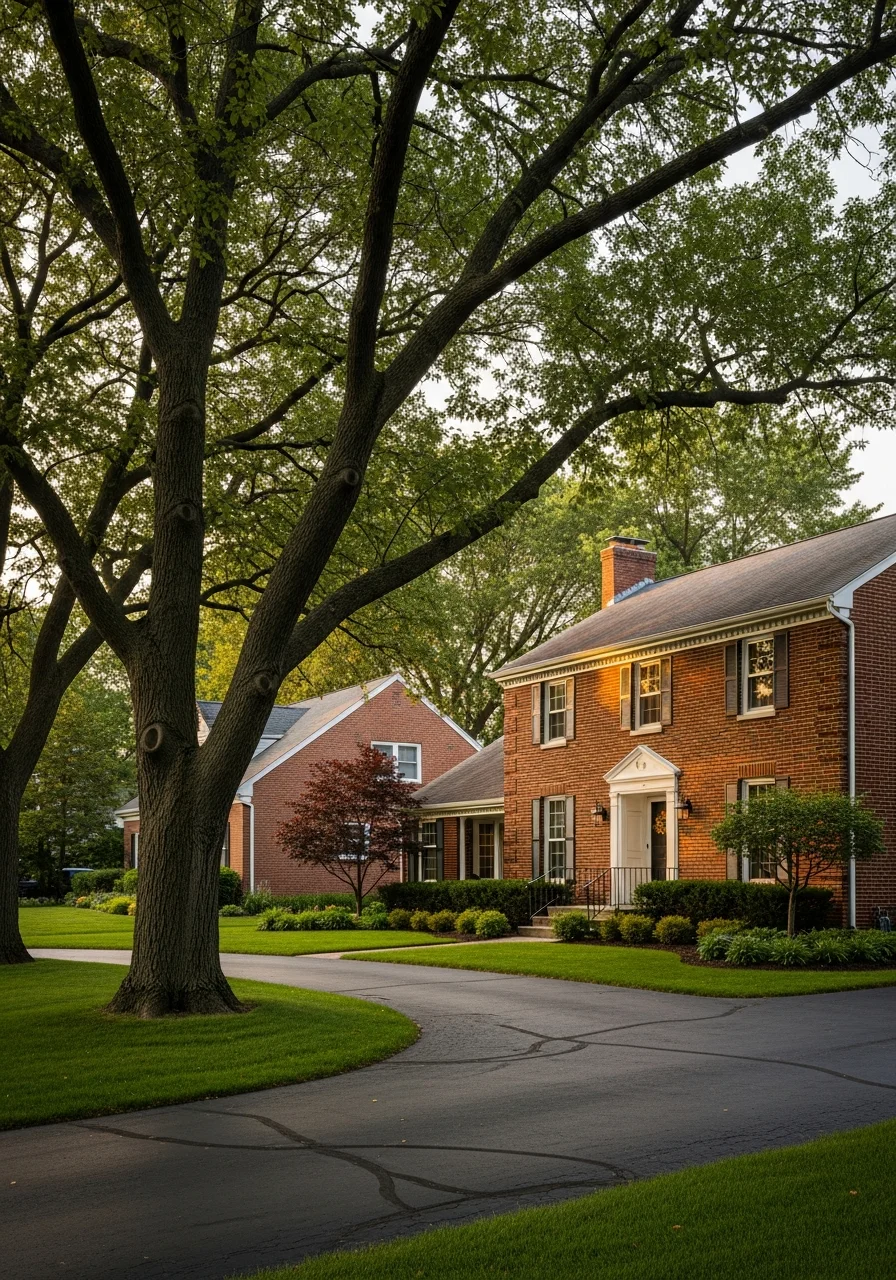 Close-up of Rochester home exterior showing quality craftsmanship and architectural character.